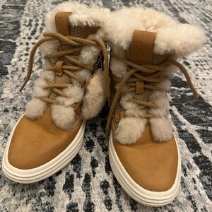 Mark Nason Brown Shearling Winter Boots